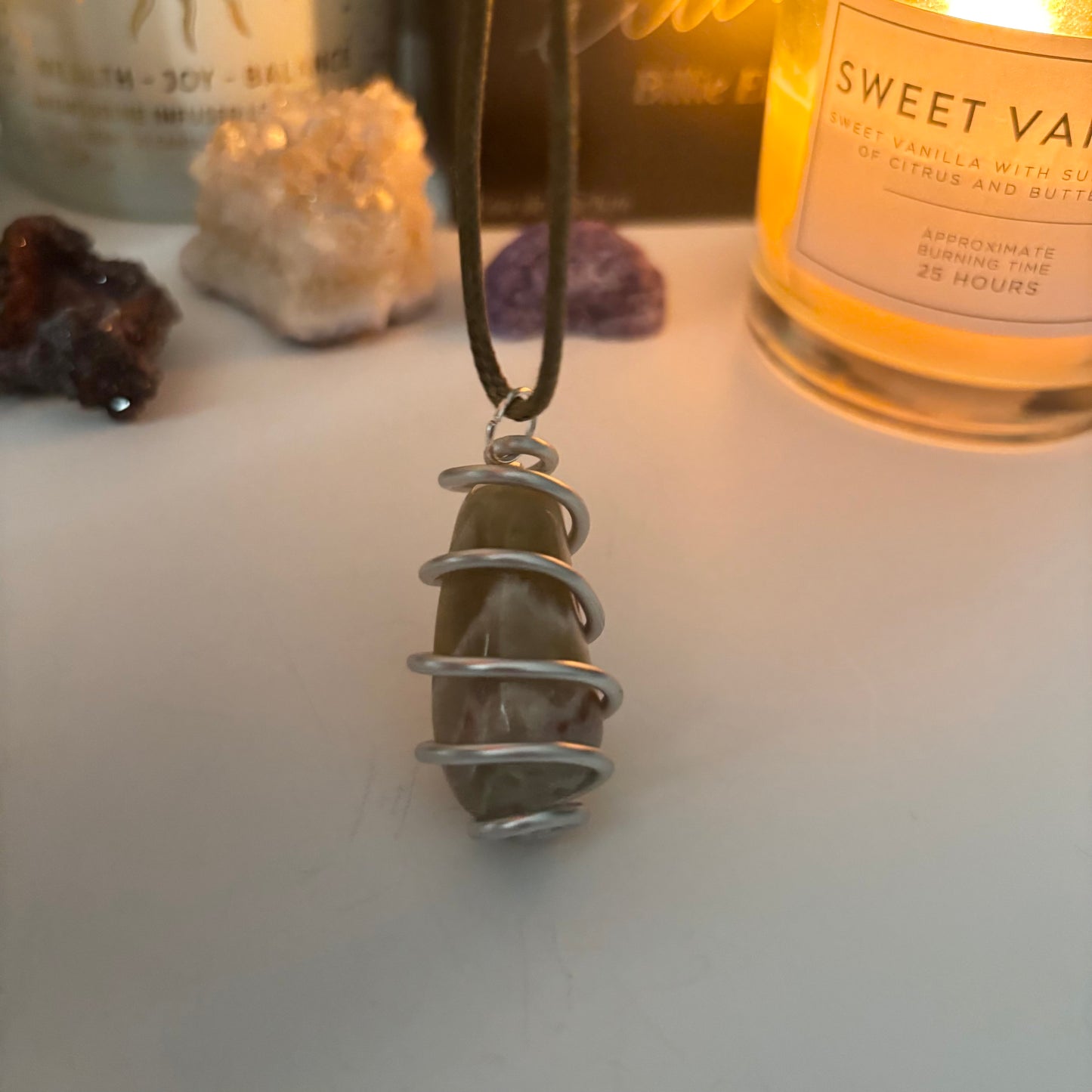 citrine spiral necklace