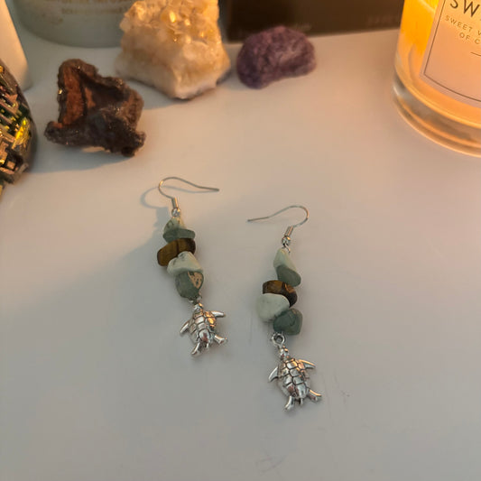 turtle dangly earrings