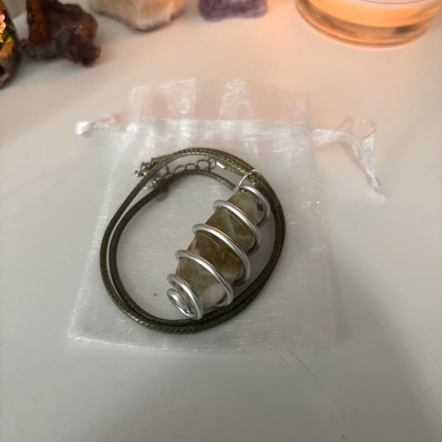 citrine spiral necklace