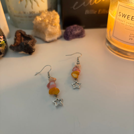 shooting star dangly earrings