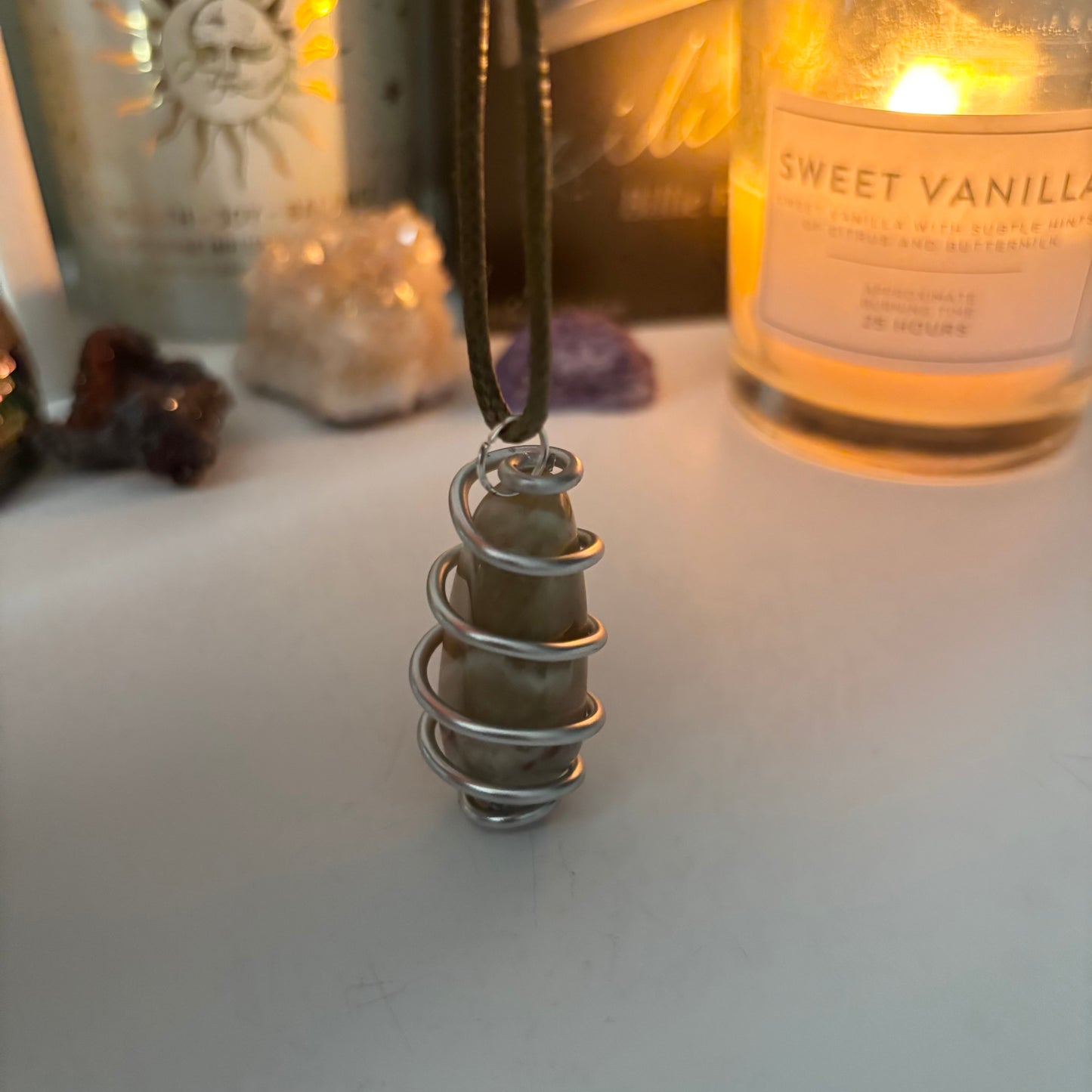 citrine spiral necklace